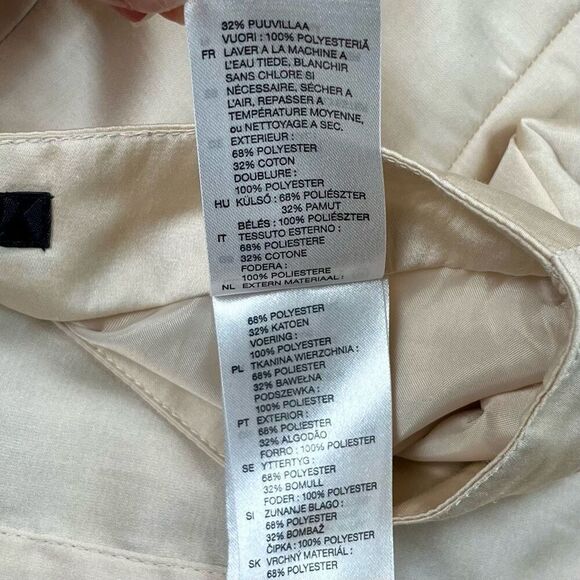 H&M Beige Pleated Lined Zipper Back Skirt 10 - Picture 6 of 8